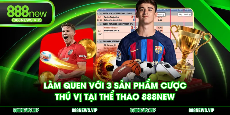 Làm quen với 3 sản phẩm cược thú vị tại Thể Thao 888NEW