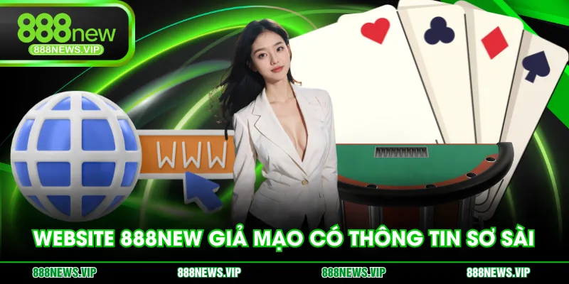 Website 888NEW giả mạo có thông tin sơ sài